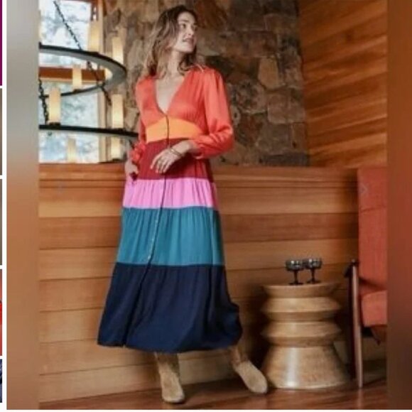 Marine Layer Maeve Colorblock Maxi Dress - Picture 1 of 3